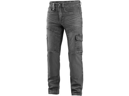 Kalhoty jeans CXS ALBI, pánské, šedé, vel. 52