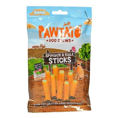 Benevo Odměna pro psy Pawtato Sticks Spinach & Kale 120g