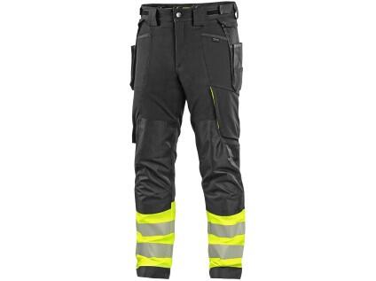 Kalhoty CXS NAOS HV pánské, černo-žlutá Hi-Vis, reflexní pruhy, vel. 46